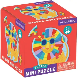 Mudpuppy | Mini Shaped Puzzle | Rainbow Lion Puzzle