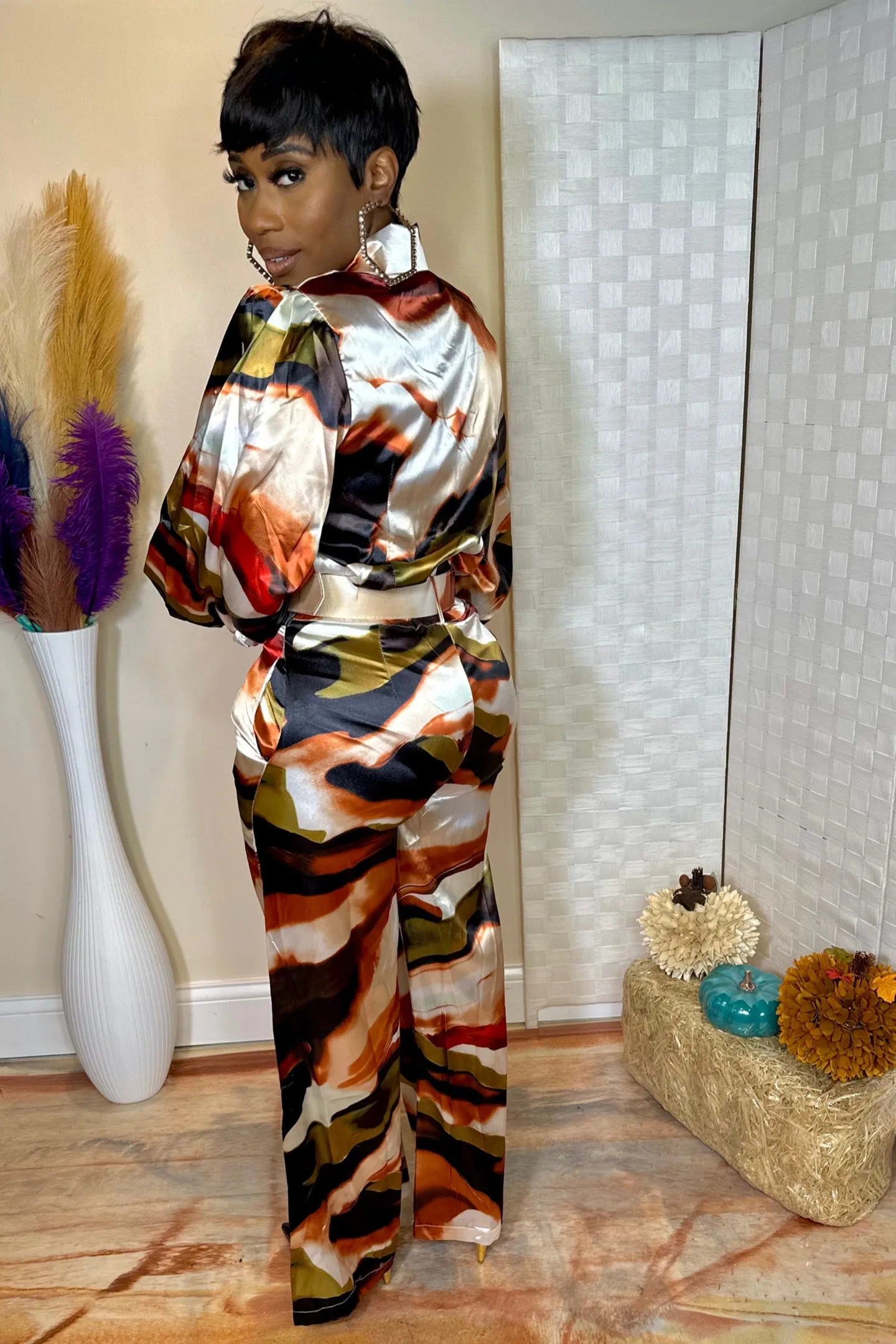 MULTI PRINT PANT SET