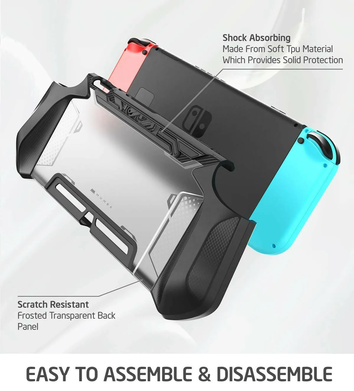 Mumba Dockable Case/ TPU Grip Protective Cover for Nintendo Switch V2 model [Blade Series]