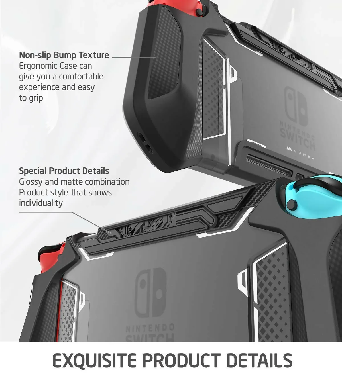 Mumba Dockable Case/ TPU Grip Protective Cover for Nintendo Switch V2 model [Blade Series]