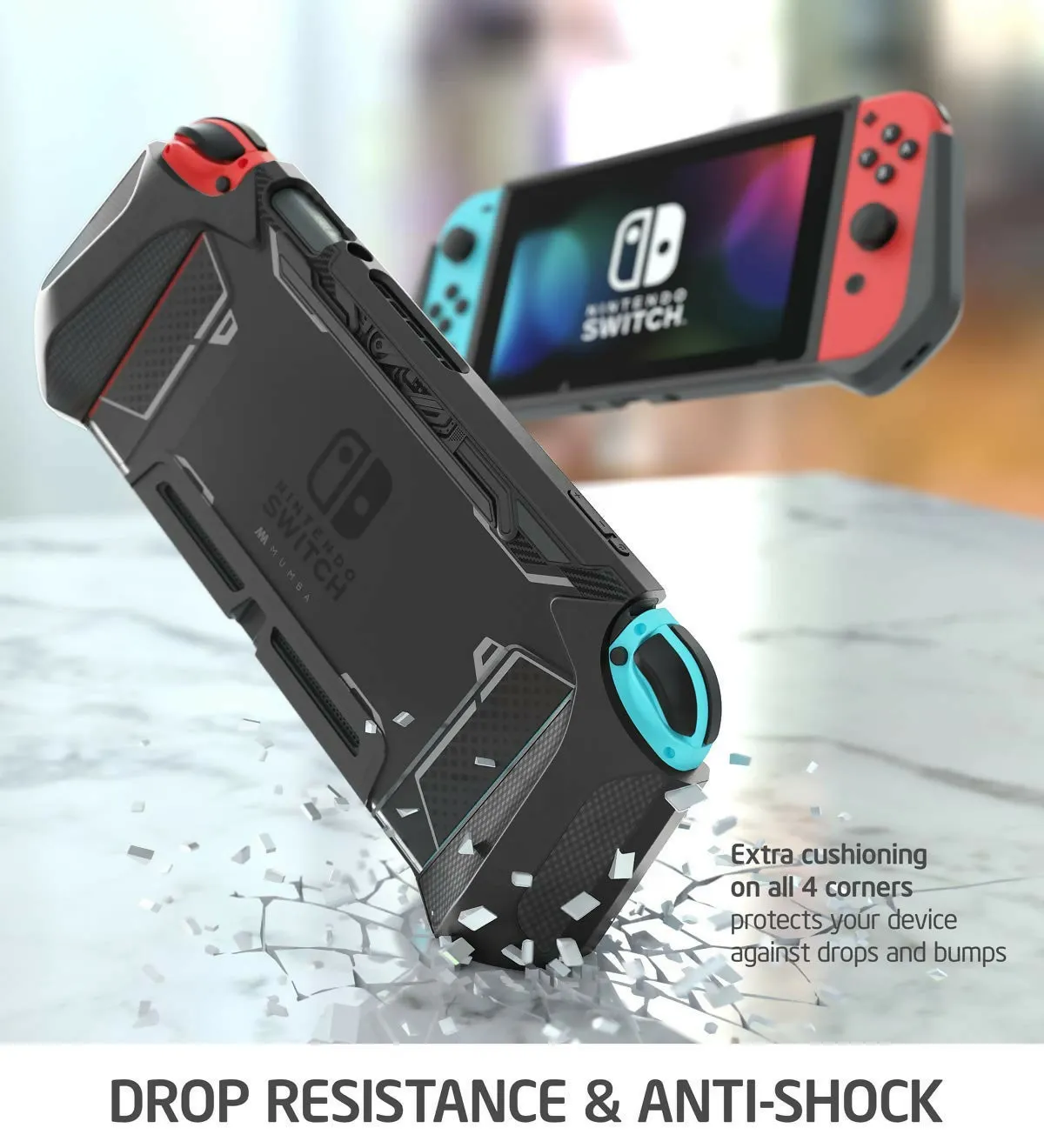 Mumba Dockable Case/ TPU Grip Protective Cover for Nintendo Switch V2 model [Blade Series]