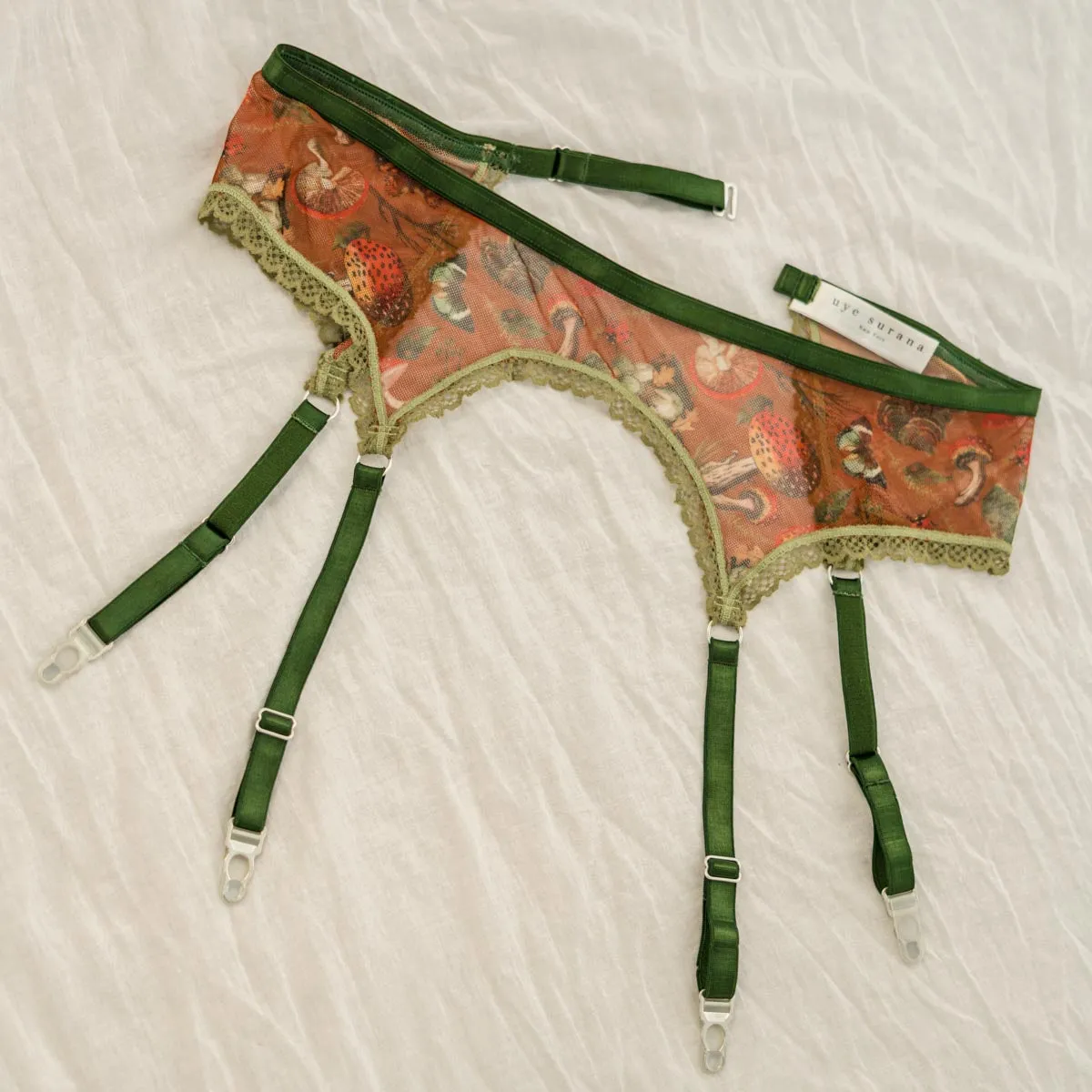 Mushroom Fairy Printed Adjustable Garter Belt