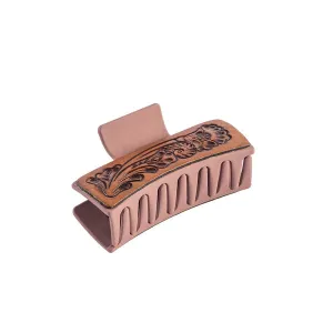 Myra Bags High Vista Hair Comb Clip In Peach and Brown