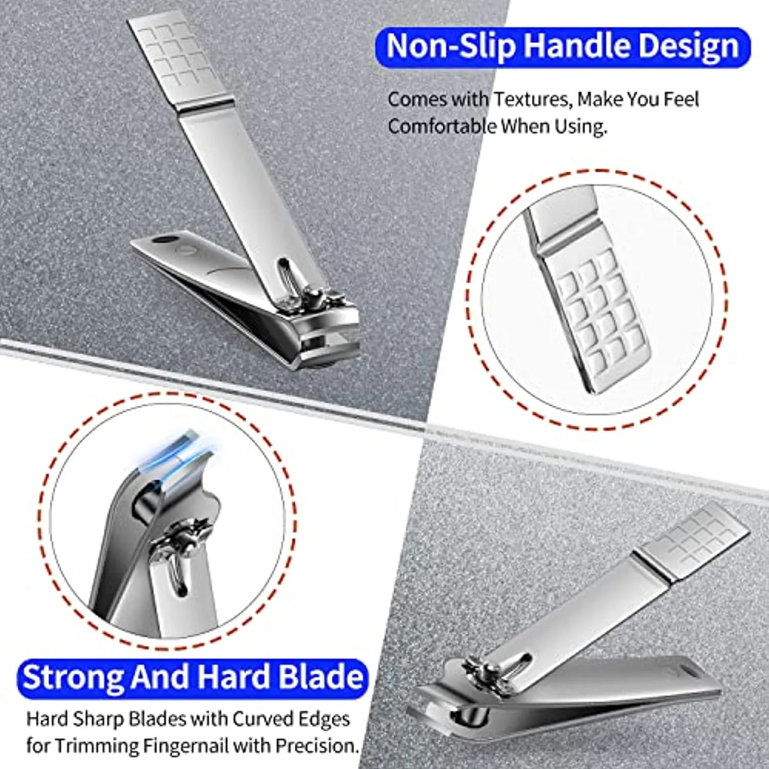 Nail Clipper Set Manicure Kit Professional Pedicure Set Nail Scissors Grooming Kit with Leather Travel Case