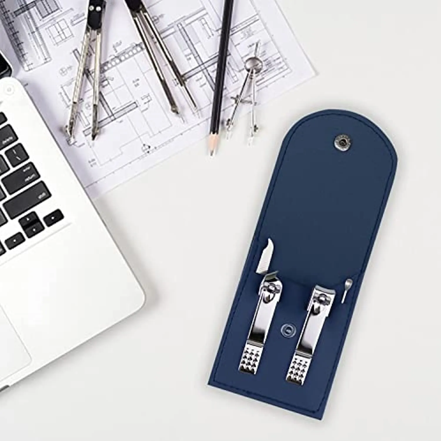 Nail Clipper Set Manicure Kit Professional Pedicure Set Nail Scissors Grooming Kit with Leather Travel Case