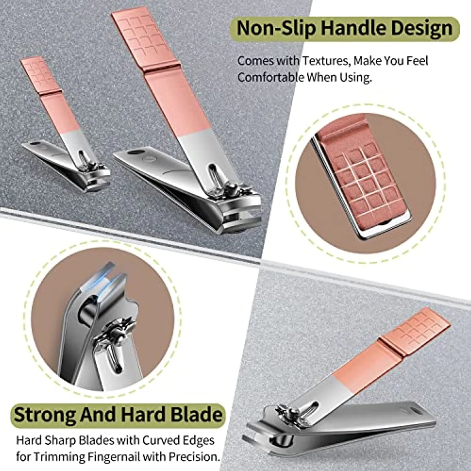 Nail Clipper Set Personal Care,Manicure Kit 18 in 1 Professional Pedicure Set Nail Scissors Grooming Kit with Leather Travel Case