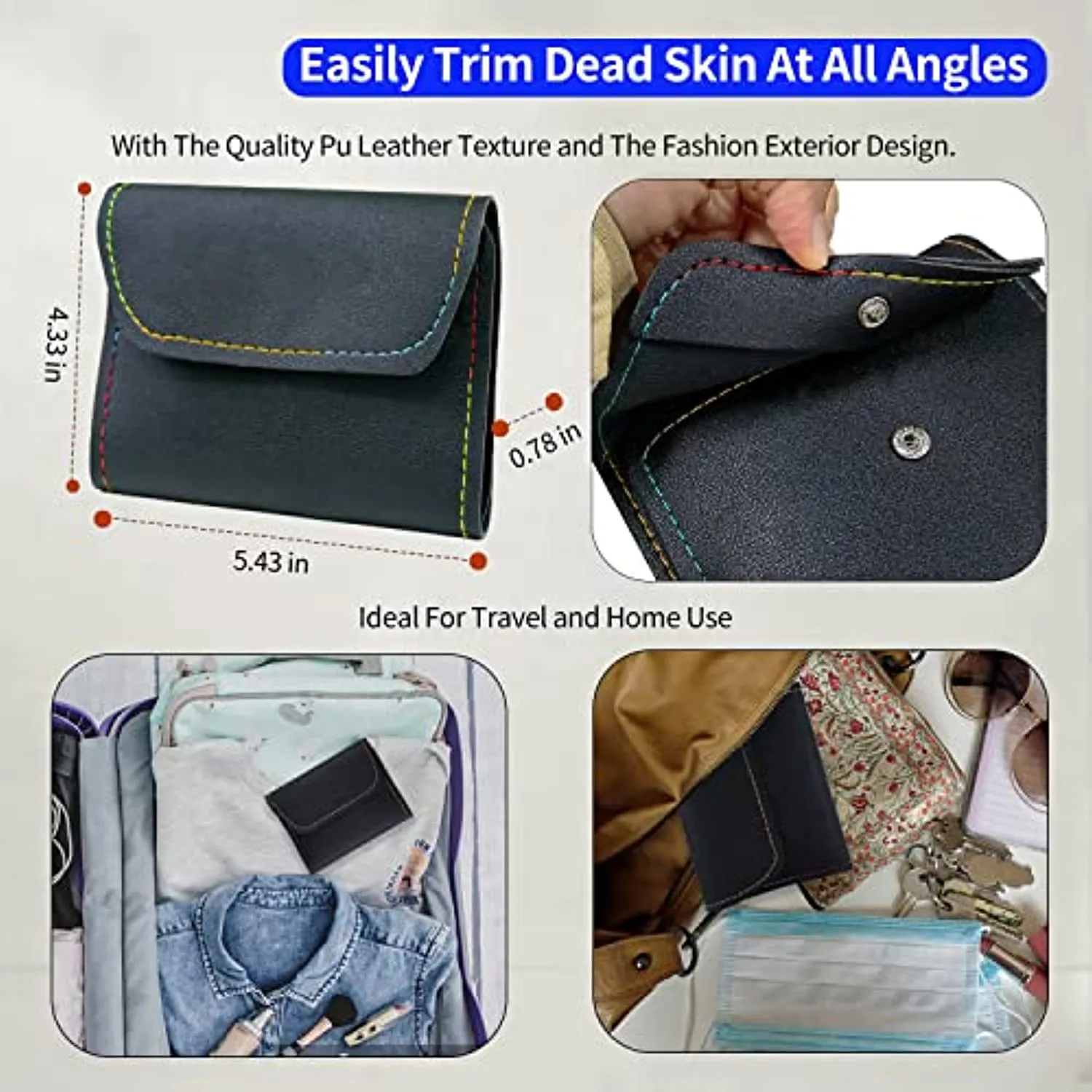 Nail Clipper Set Personal Care,Manicure Kit 18 in 1 Professional Pedicure Set Nail Scissors Grooming Kit with Leather Travel Case