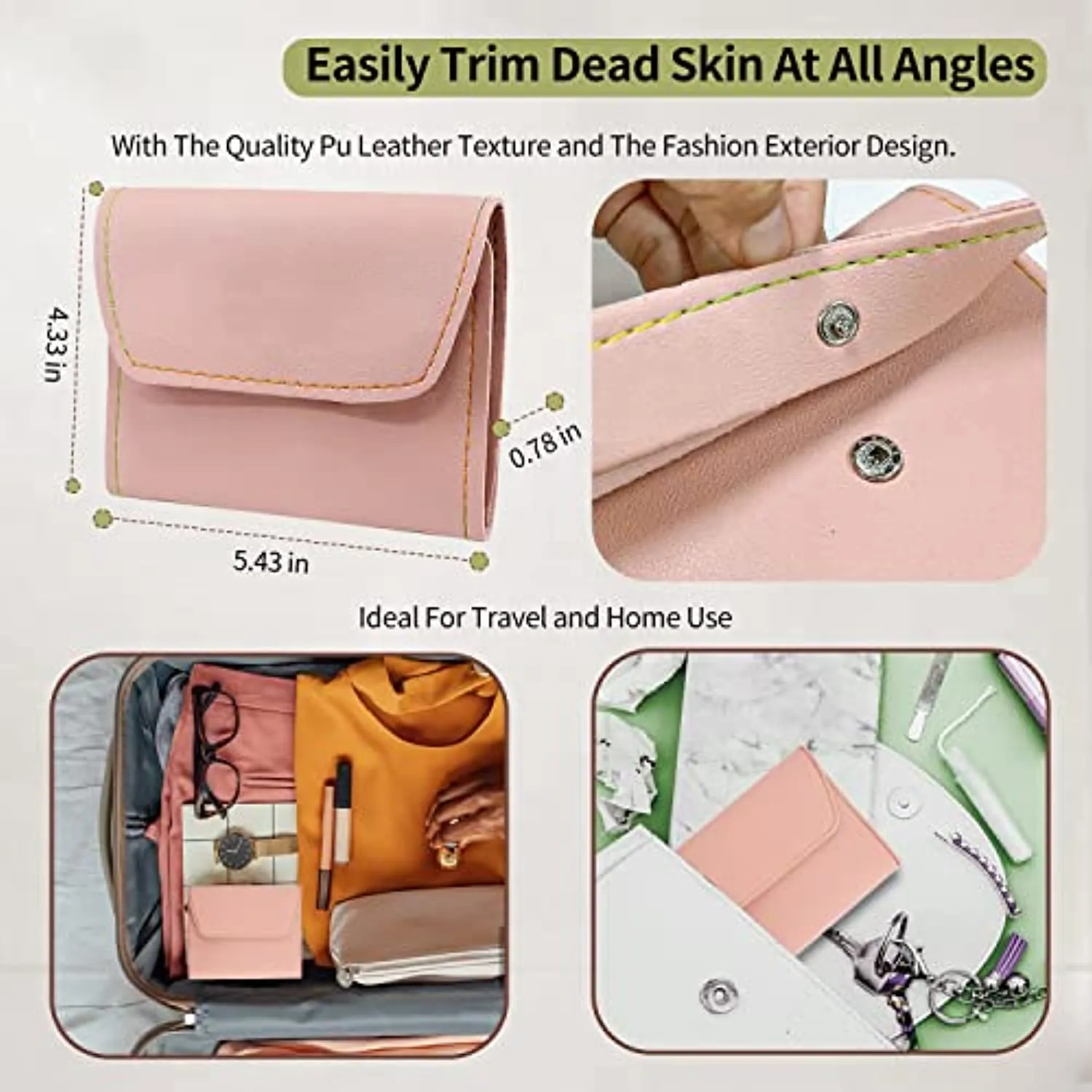 Nail Clipper Set Personal Care,Manicure Kit 18 in 1 Professional Pedicure Set Nail Scissors Grooming Kit with Leather Travel Case