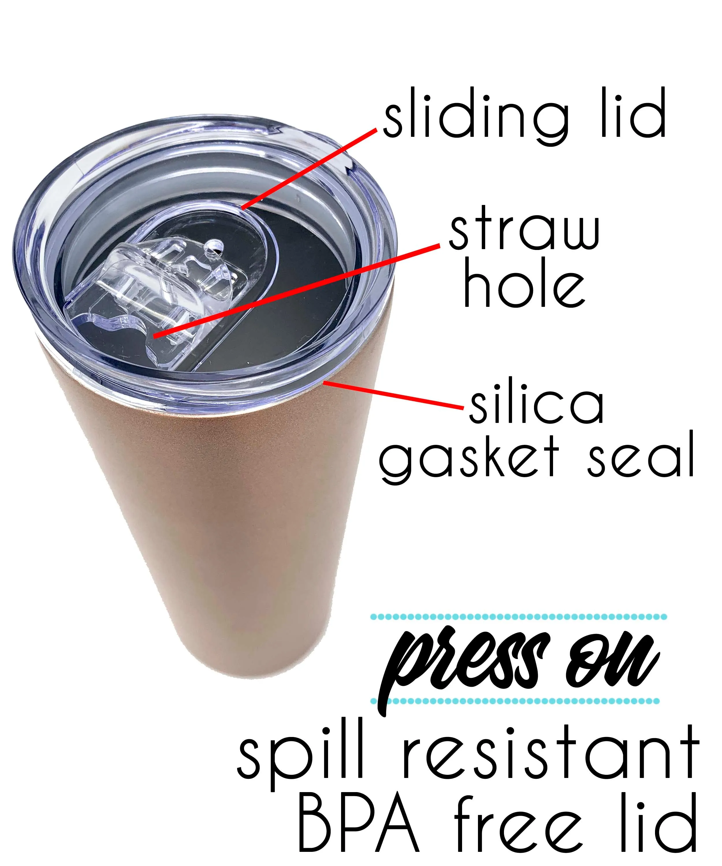 Nana Bear 20 oz Rose Gold Skinny Tumbler for Grandmothers
