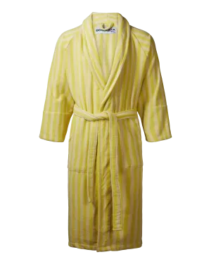 Naram Bathrobe Pristine & Neon Yellow