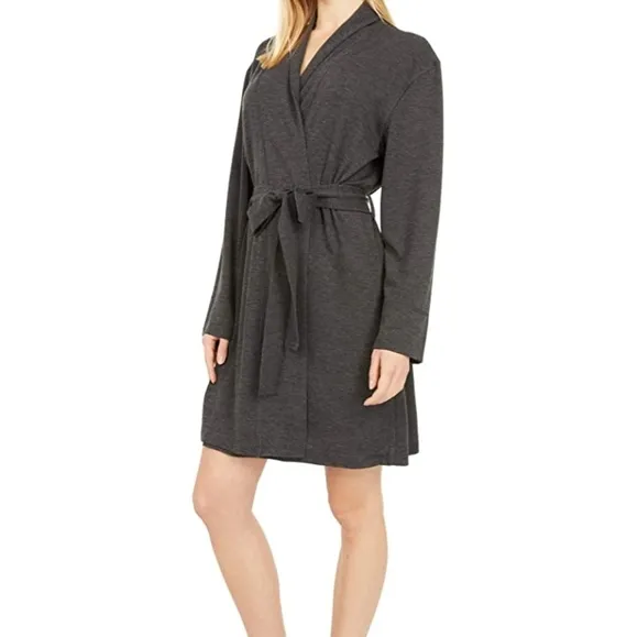 Natori Naya Robe in Charcoal Grey