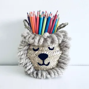 Natural Lion Handwoven Storage Basket (Mini)
