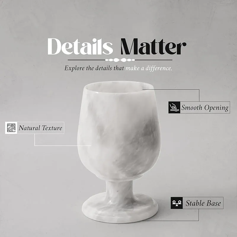 Natural Marble Bar Wine Glasses
