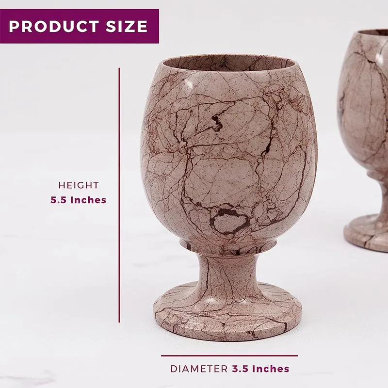 Natural Marble Bar Wine Glasses