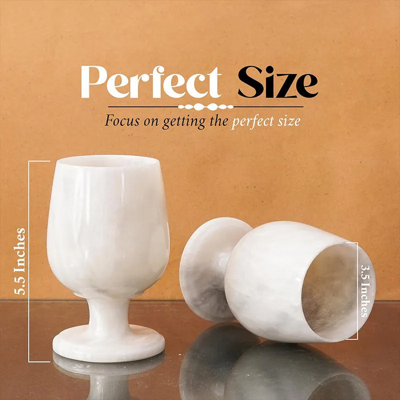 Natural Marble Bar Wine Glasses