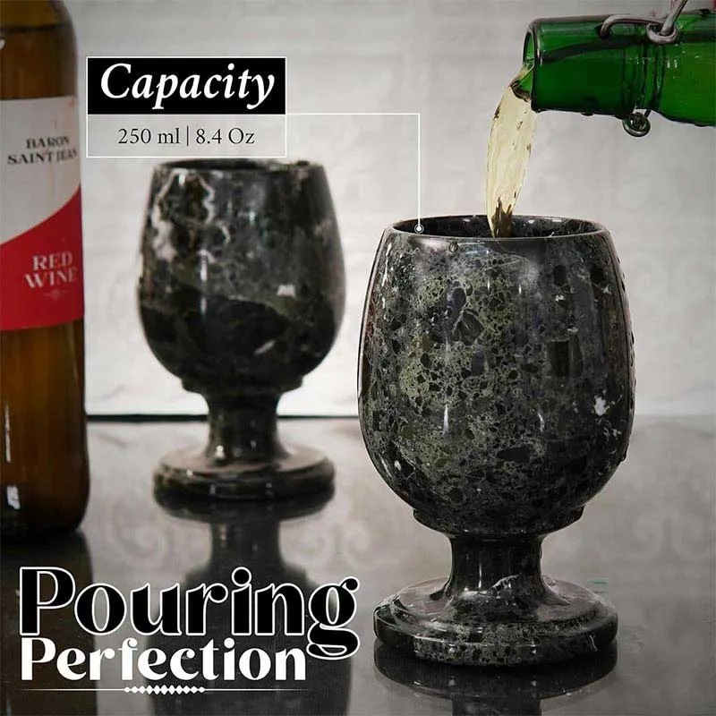 Natural Marble Bar Wine Glasses