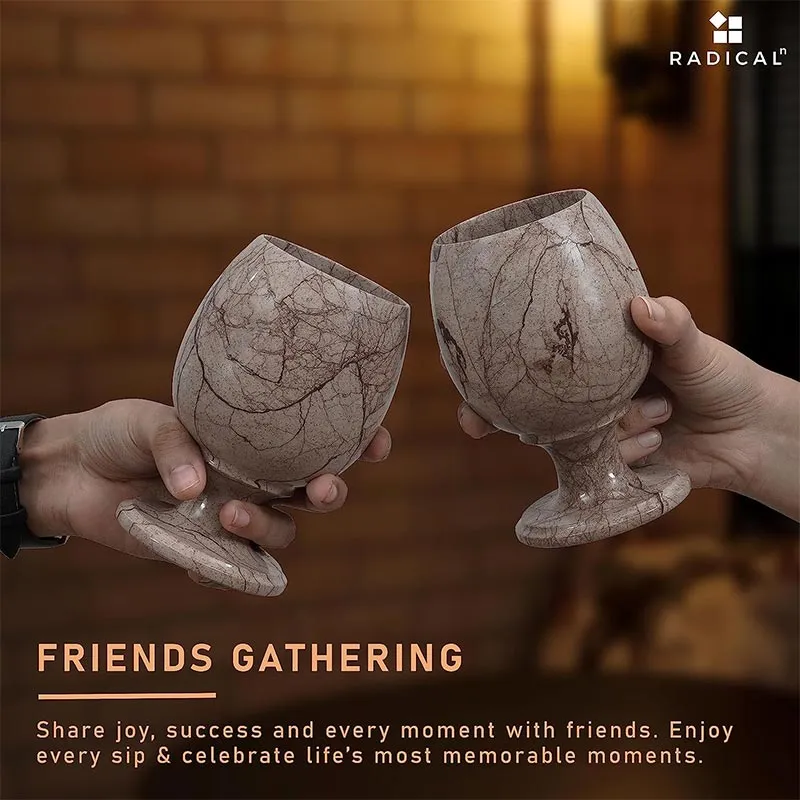 Natural Marble Bar Wine Glasses