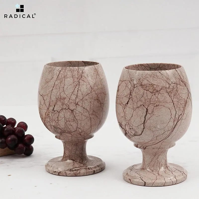 Natural Marble Bar Wine Glasses