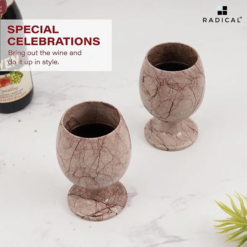 Natural Marble Bar Wine Glasses