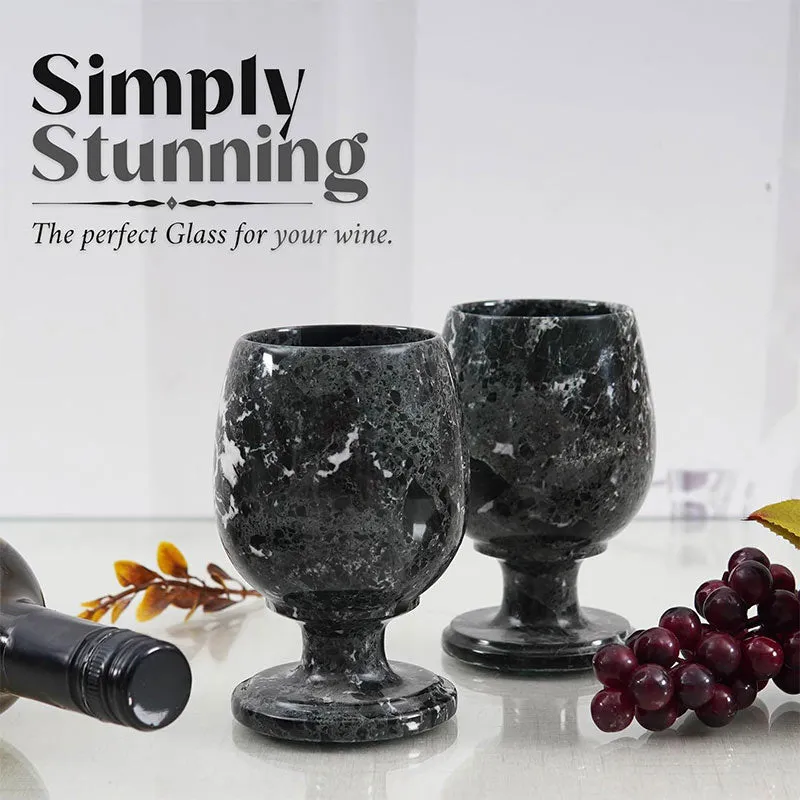 Natural Marble Bar Wine Glasses