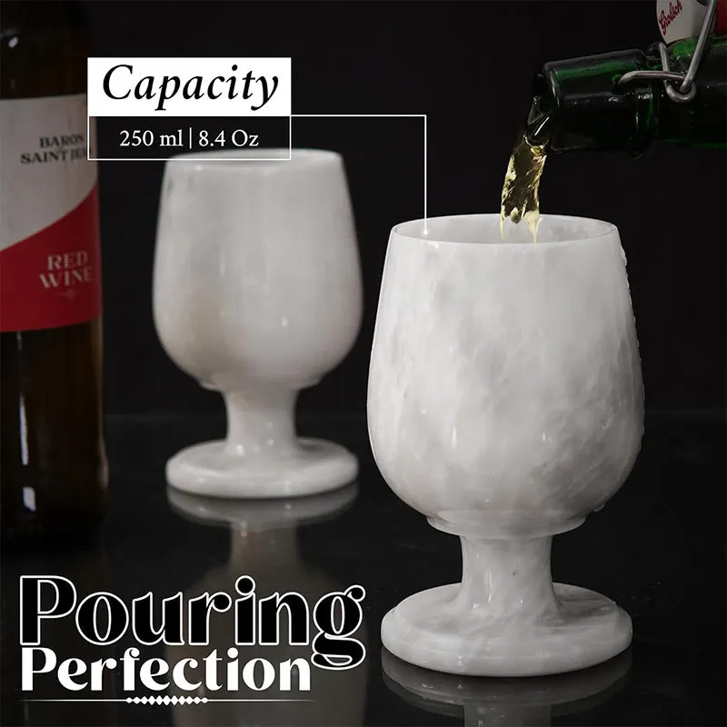 Natural Marble Bar Wine Glasses