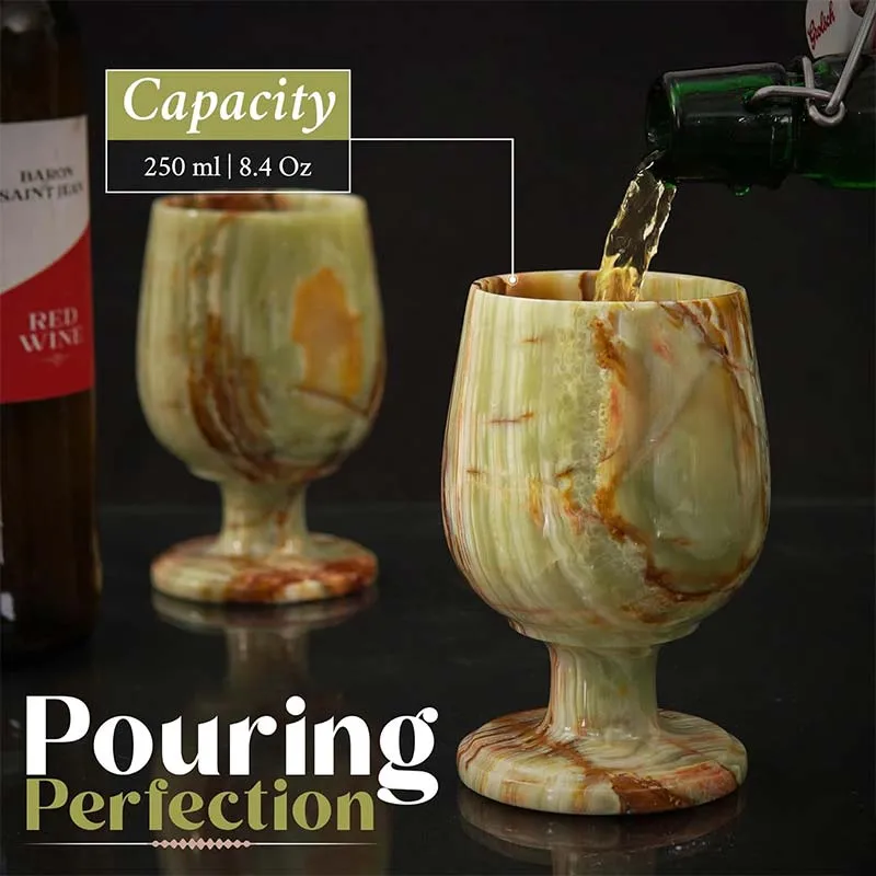 Natural Marble Bar Wine Glasses