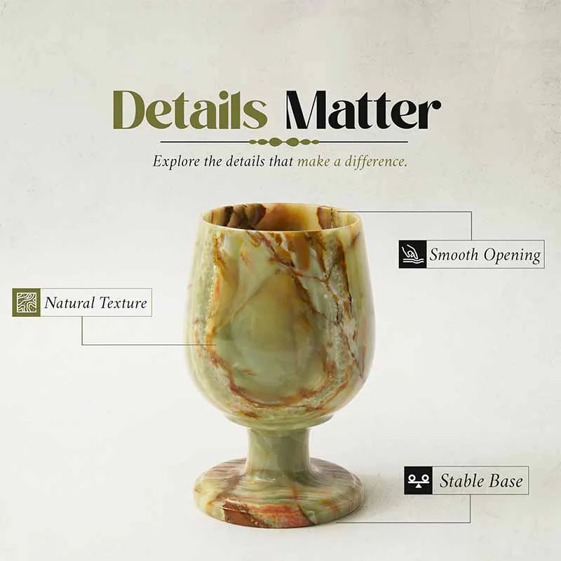 Natural Marble Bar Wine Glasses