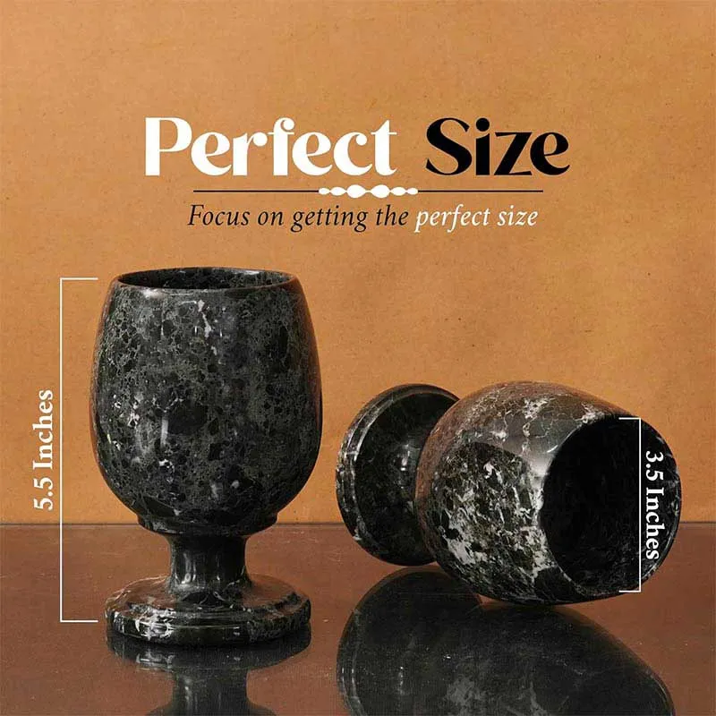 Natural Marble Bar Wine Glasses