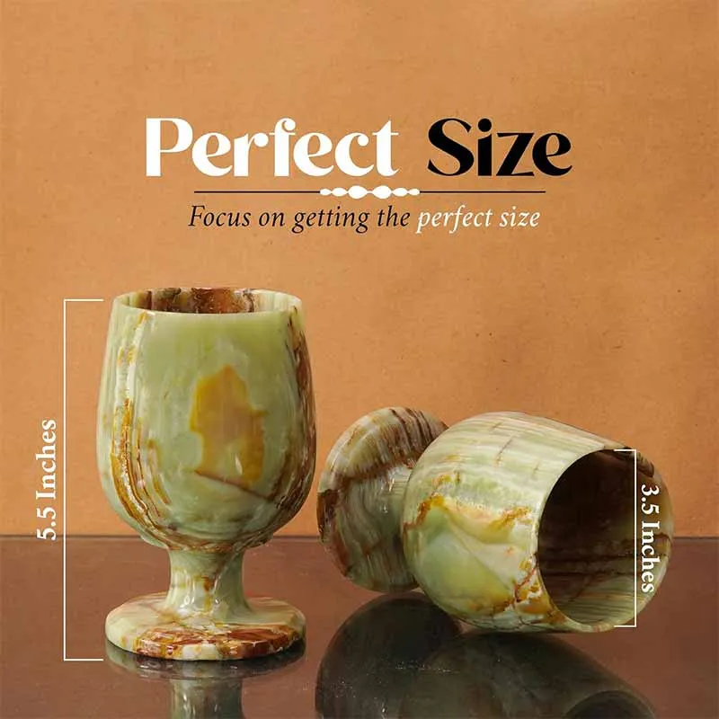 Natural Marble Bar Wine Glasses