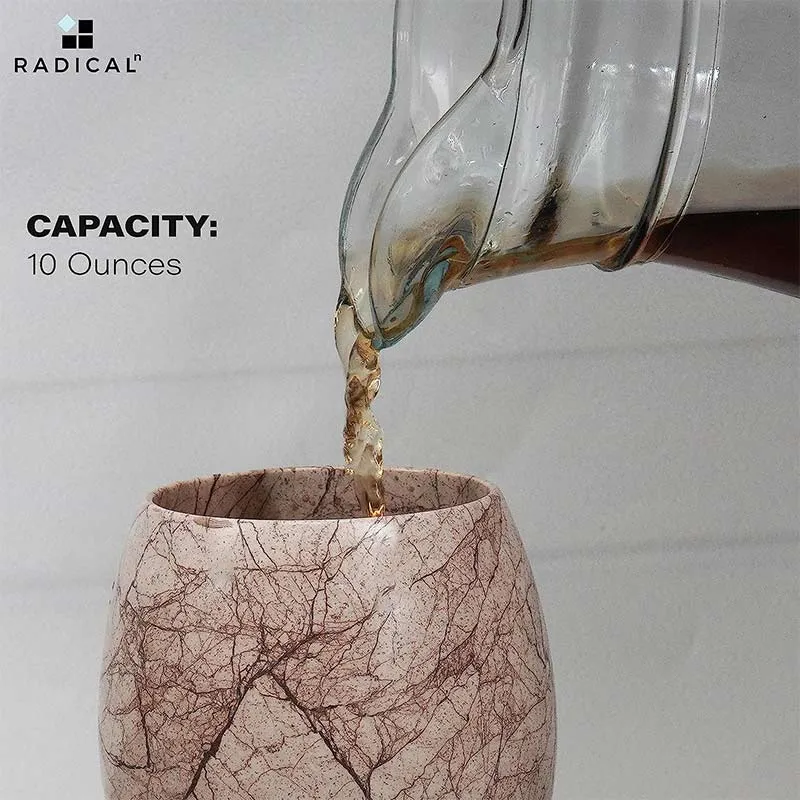 Natural Marble Bar Wine Glasses