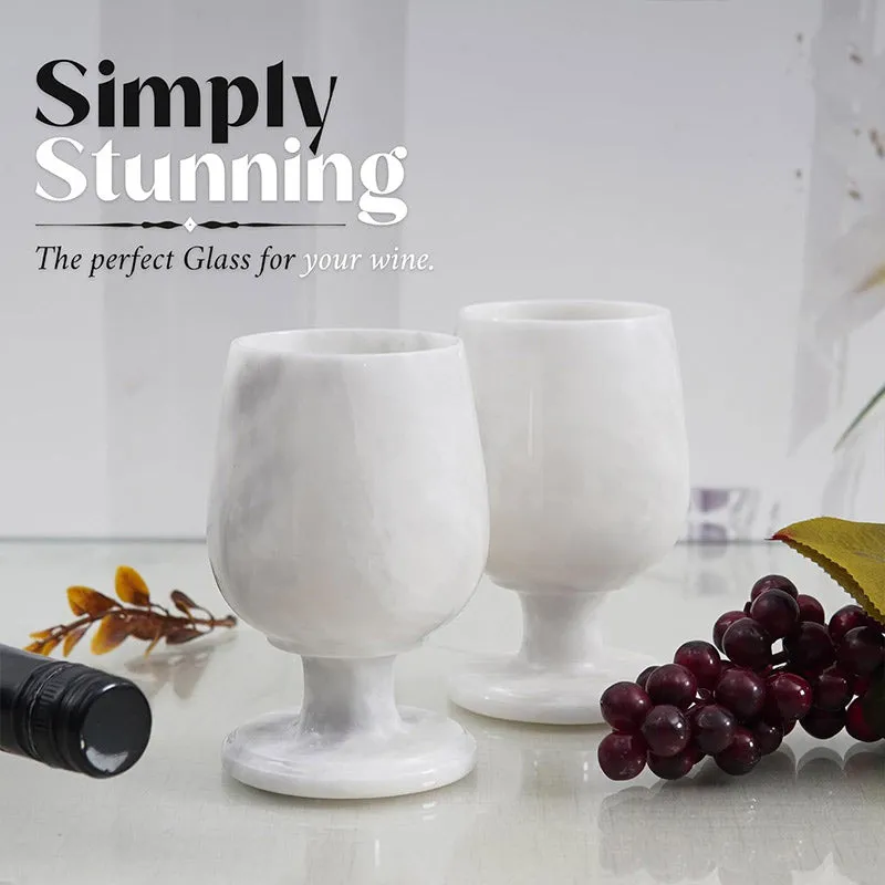 Natural Marble Bar Wine Glasses