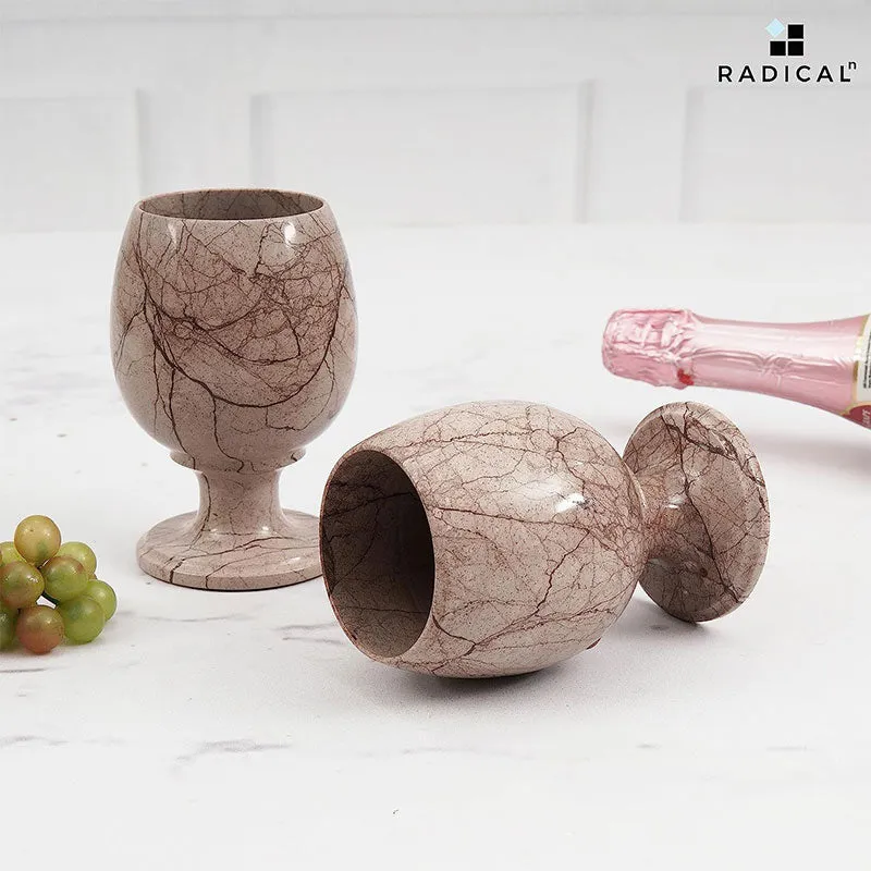 Natural Marble Bar Wine Glasses