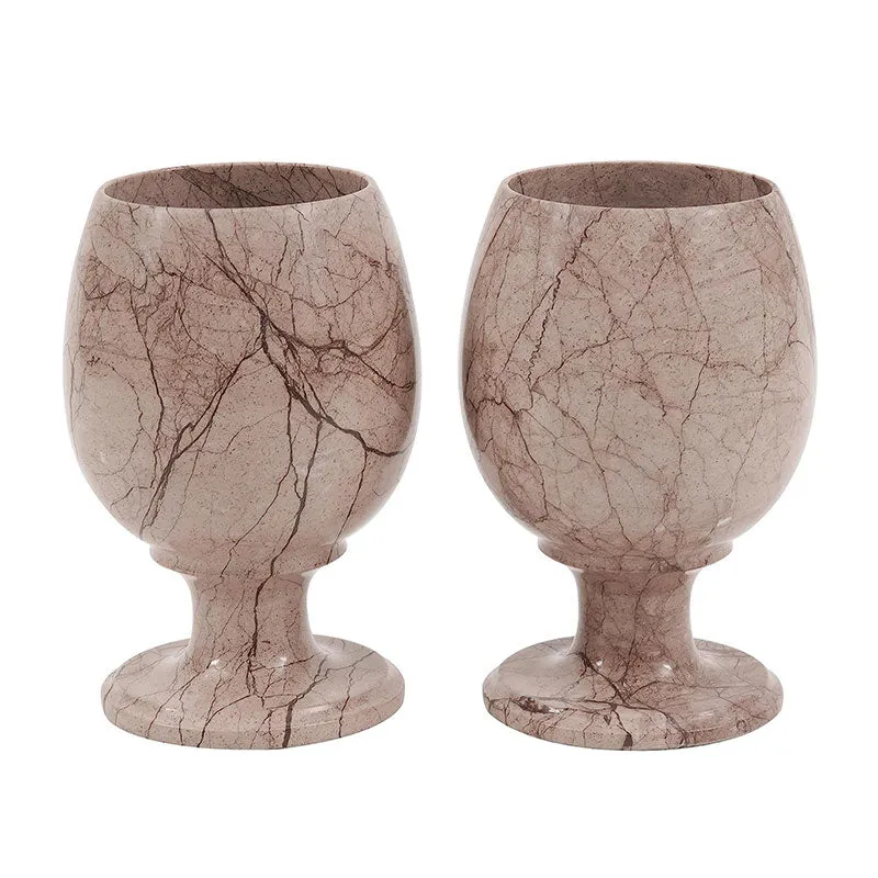 Natural Marble Bar Wine Glasses