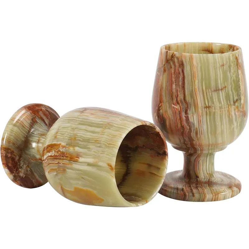 Natural Marble Bar Wine Glasses
