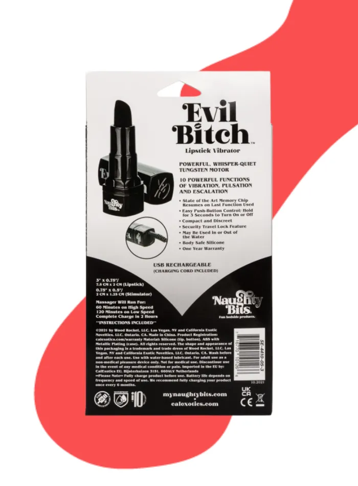 Naughty Bits EVIL BITCH Lipstick Vibrator