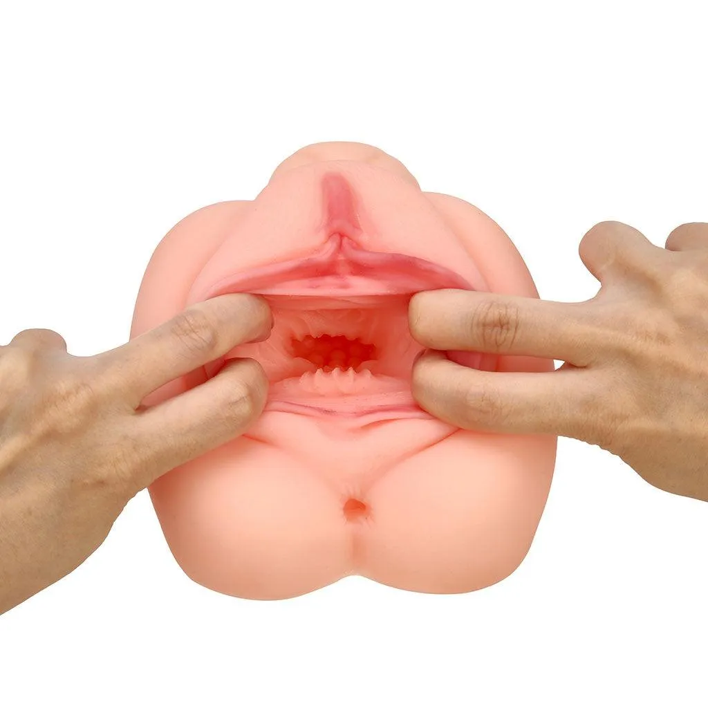 Neojoy - Realistic Open Lips Handheld Masturbator - 0.7kg - Skin