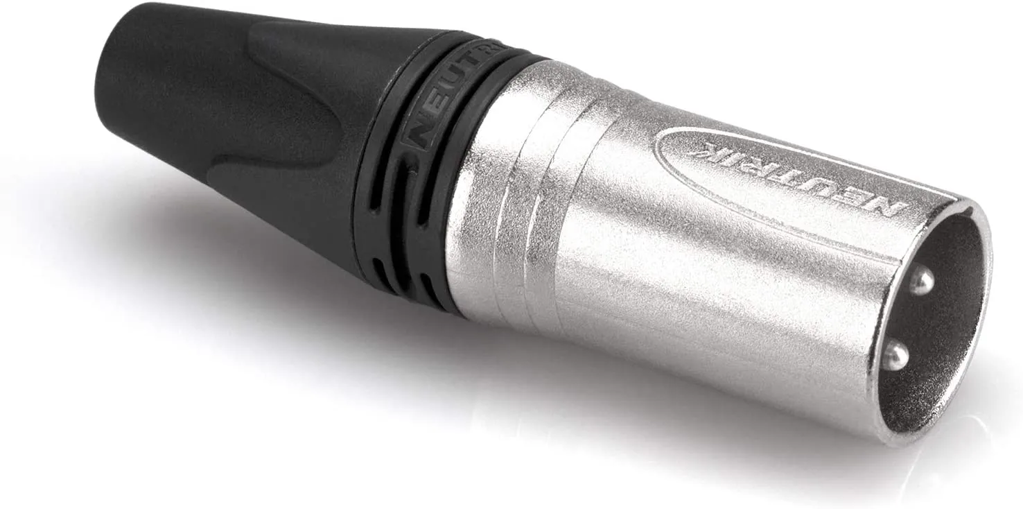 Neutrik NC3MXX Male XLR 3-pin Connector, Nickel Shell, Silver Contacts