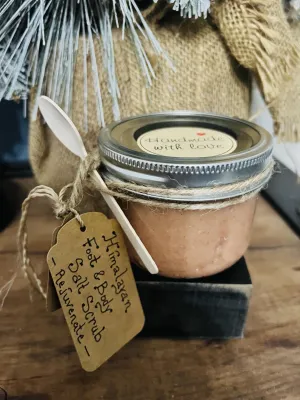 New all natural Exfoliating Himalayan Foot & Body Salt Scrub! Rejuvenating! Unscented 250 ml