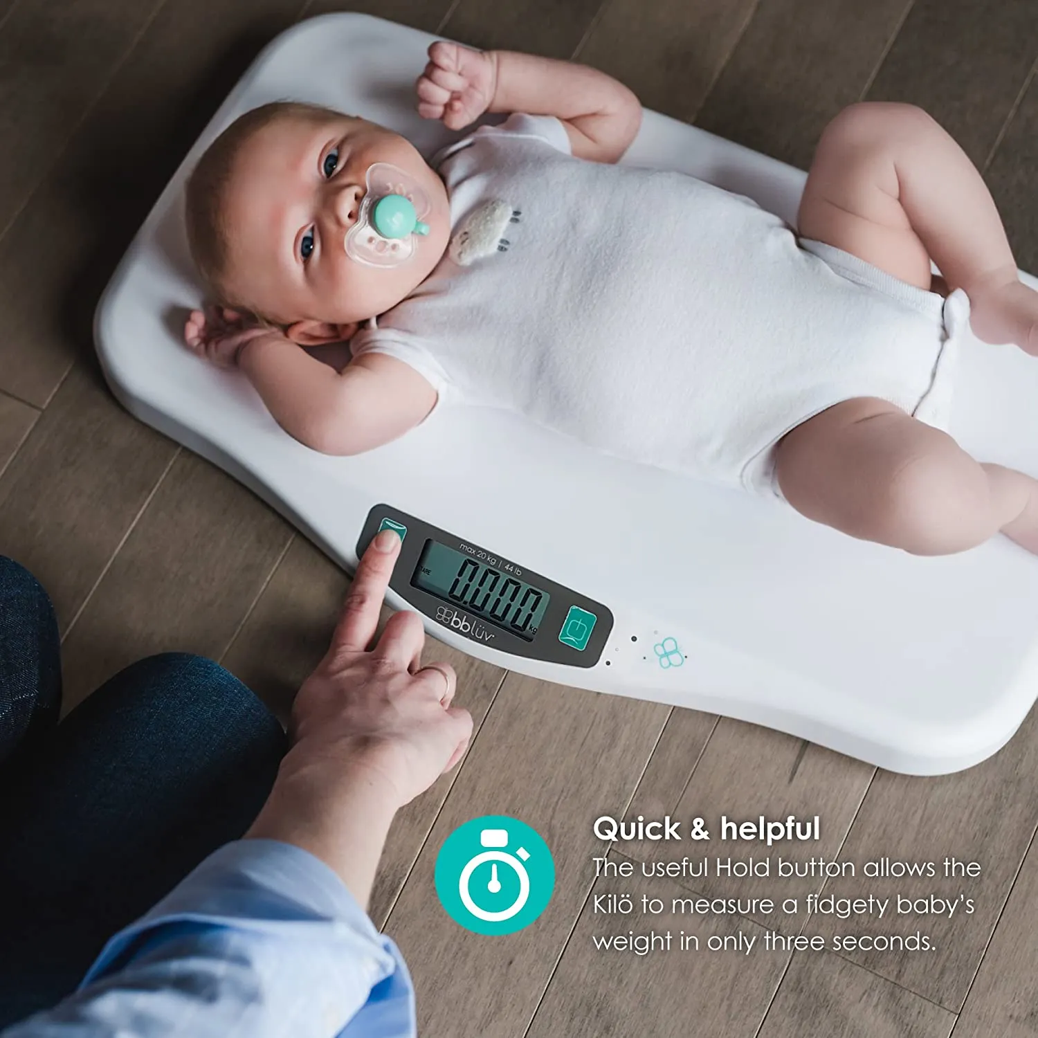 New bblüv - Kilö - Smart and Precise Digital Baby Scale for Infants and Toddlers up to 44 lbs