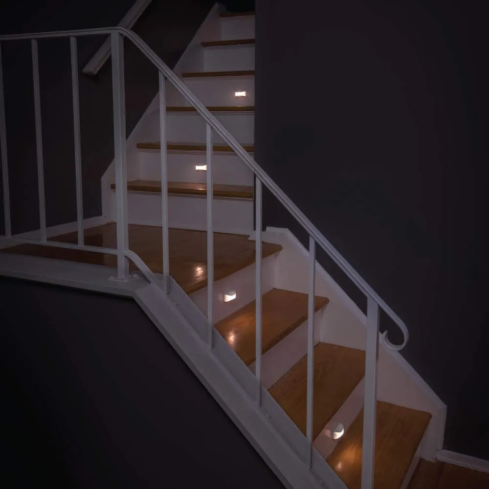 NEW Beams MB500A Wireless Battery Powered Amber Sleep Friendly LED Nightlight, 2-Pack, White