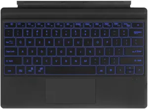 NEW Fintie Microsoft Surface Pro 4 / Pro 3 / Surface Pro 2017 Type Cover, [7-Color LED Backlit] Slim Wireless Keyboard with Trackpad and Built-in Rechargeable Battery (Black)