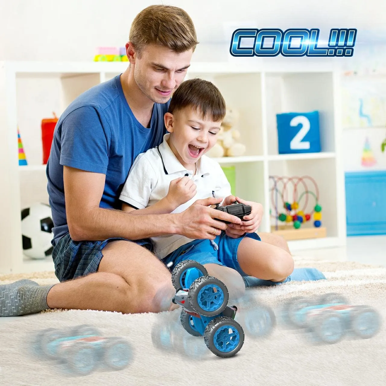 NEW Gifts for 5-12 Yr Old Kids, KAIFENGZHE Toy Cars Remote Control Cars Old Racing Vehicles RC Cars for Kids 5-12 Stunt Cars Toys Age 5-12 Car Toys Electric Car for Kids Boy Girl Gifts Age 5-12 (Sky Blue)