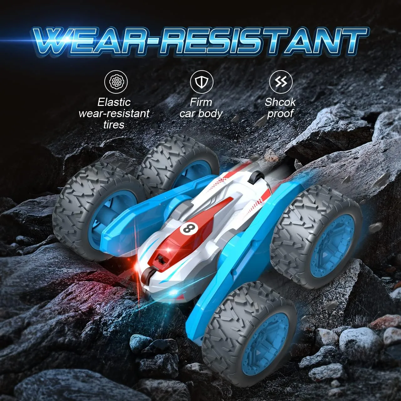 NEW Gifts for 5-12 Yr Old Kids, KAIFENGZHE Toy Cars Remote Control Cars Old Racing Vehicles RC Cars for Kids 5-12 Stunt Cars Toys Age 5-12 Car Toys Electric Car for Kids Boy Girl Gifts Age 5-12 (Sky Blue)