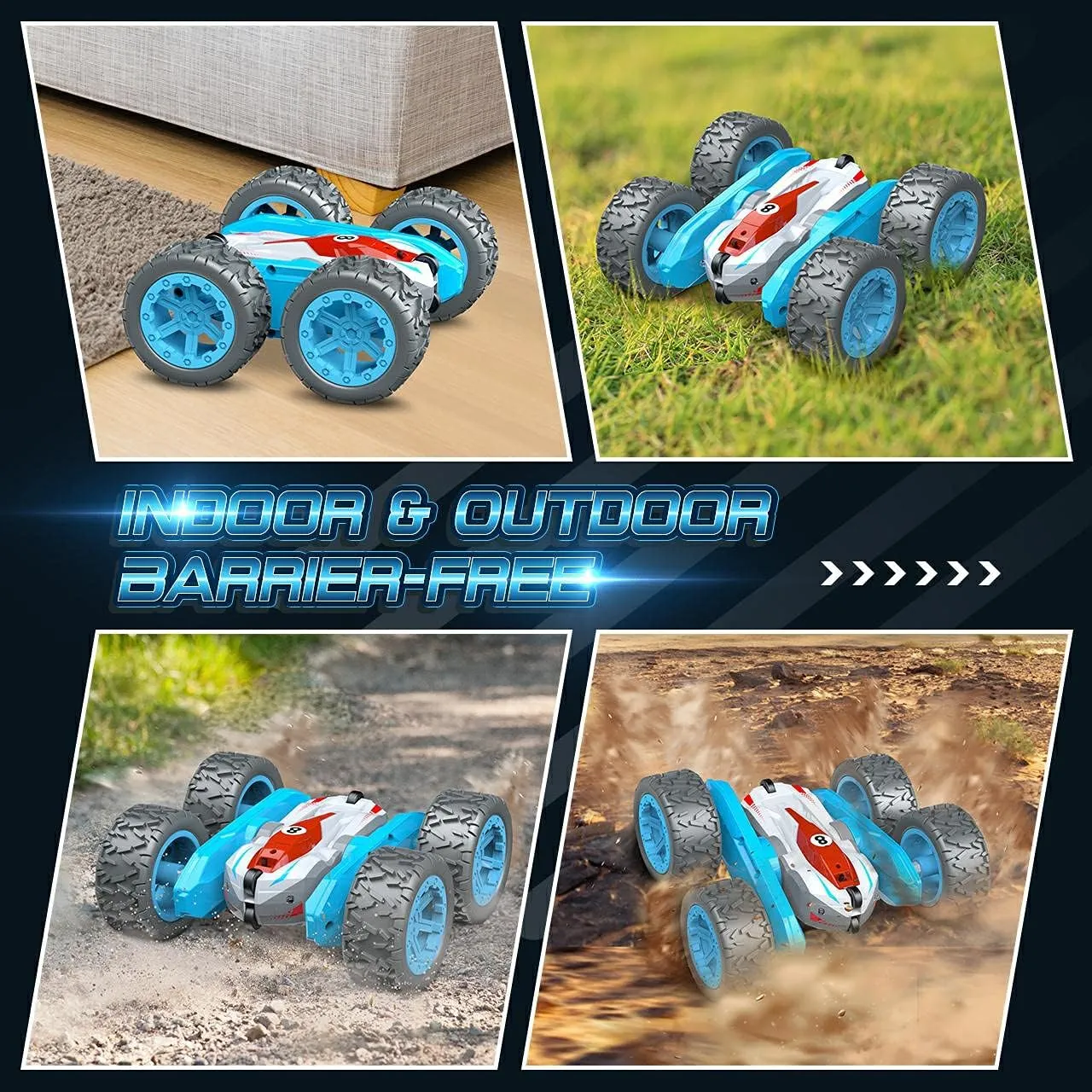 NEW Gifts for 5-12 Yr Old Kids, KAIFENGZHE Toy Cars Remote Control Cars Old Racing Vehicles RC Cars for Kids 5-12 Stunt Cars Toys Age 5-12 Car Toys Electric Car for Kids Boy Girl Gifts Age 5-12 (Sky Blue)