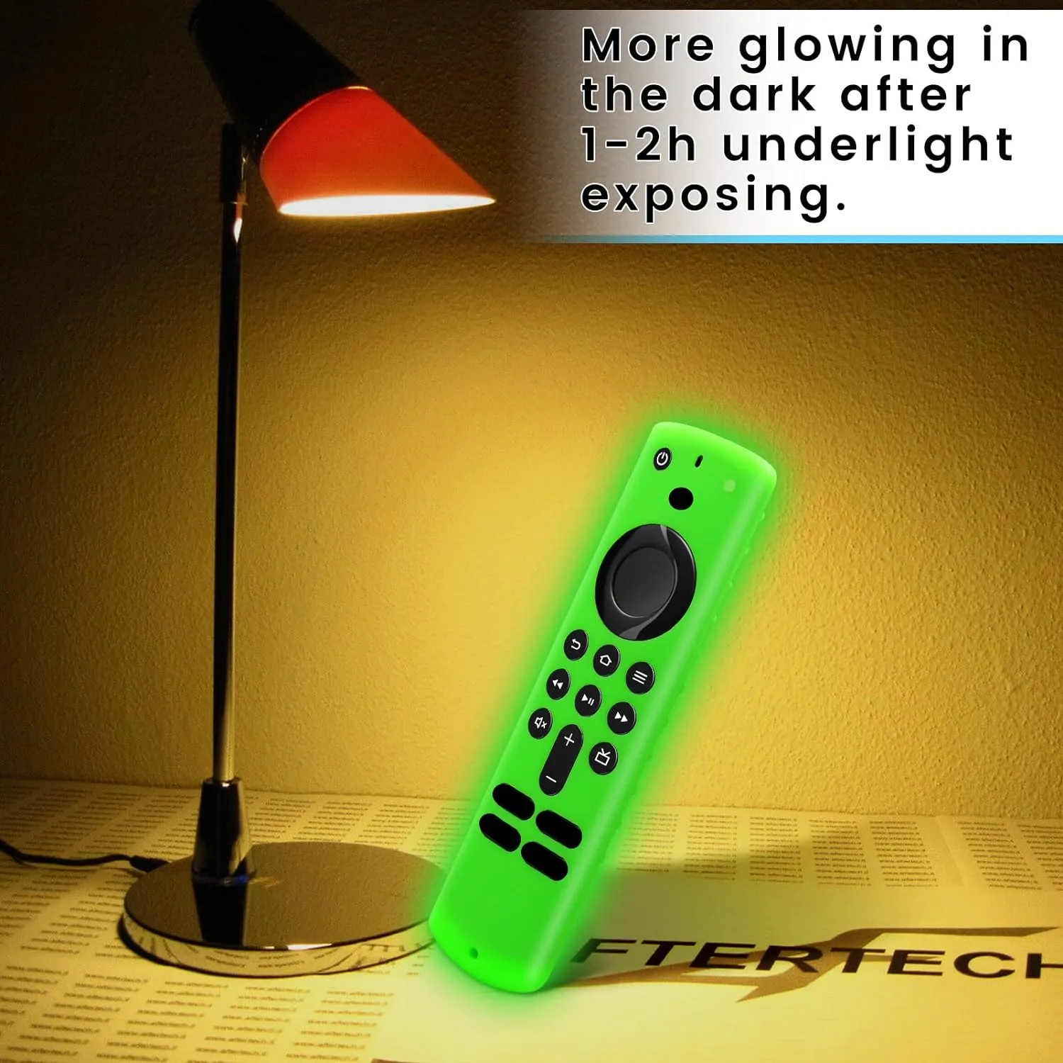 New Glow Green Silicone Remote Cover Replacement for 3nd Gen. / 4K / 4K Max HD Streaming Remote Controller, Anti-Slip Washable Protective Remote Case with Lanyard, Glowing in The Dark