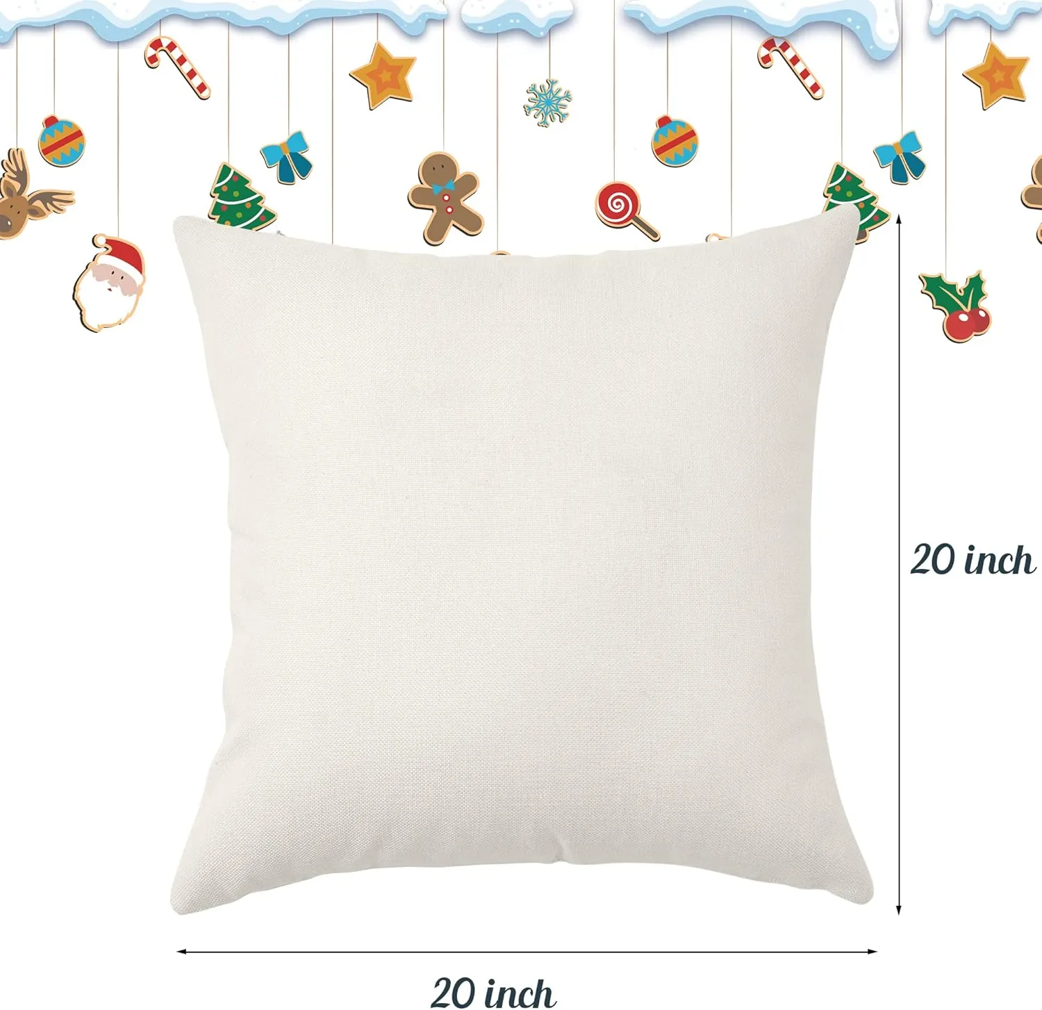 NEW Halomoon Christmas Pillow Covers Set of 4 for Christmas Decoration Winter Throw Pillow Cover Christmas Decor (18x18, Let It Snow & Holly Jolly)