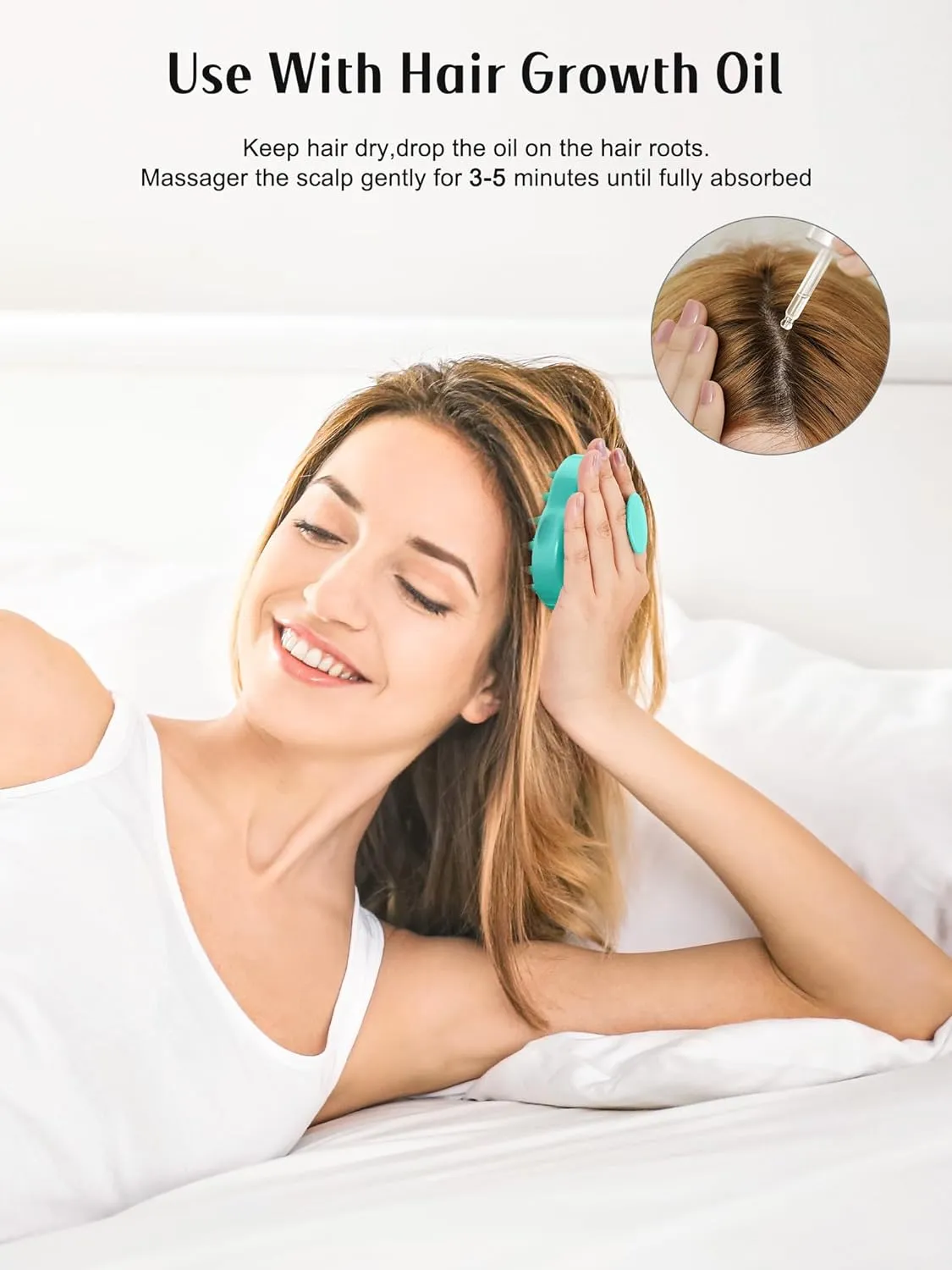 NEW HEETA Scalp Massager 2 Pack for Hair Growth, Soft Silicone Bristles, Scalp Scrubber for Hair Care Relax Scalp, Shampoo Brush for Wet Dry Hair, Green & Pink