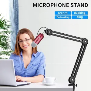 New in box! Aokeo Microphone Stand Desk Adjustable Heavy Table Mic Stand Arm Boom for Blue Yeti, Professional Streaming, Voice-Over, Recording, Games, Discord