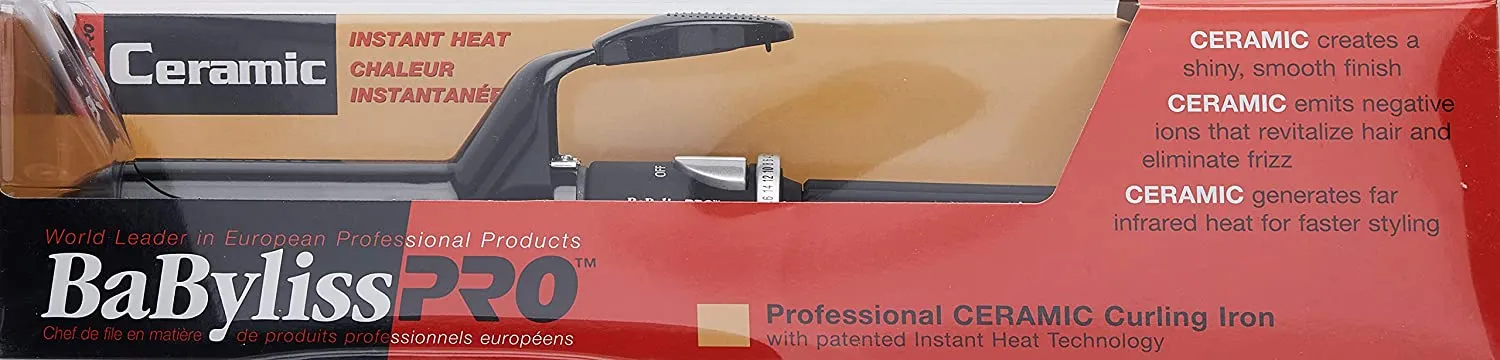 New in box! BaBylissPRO Ceramic Curling Iron with Spring Handle! Instant heat with 30 heat settings up to 383°F, Retails $70 