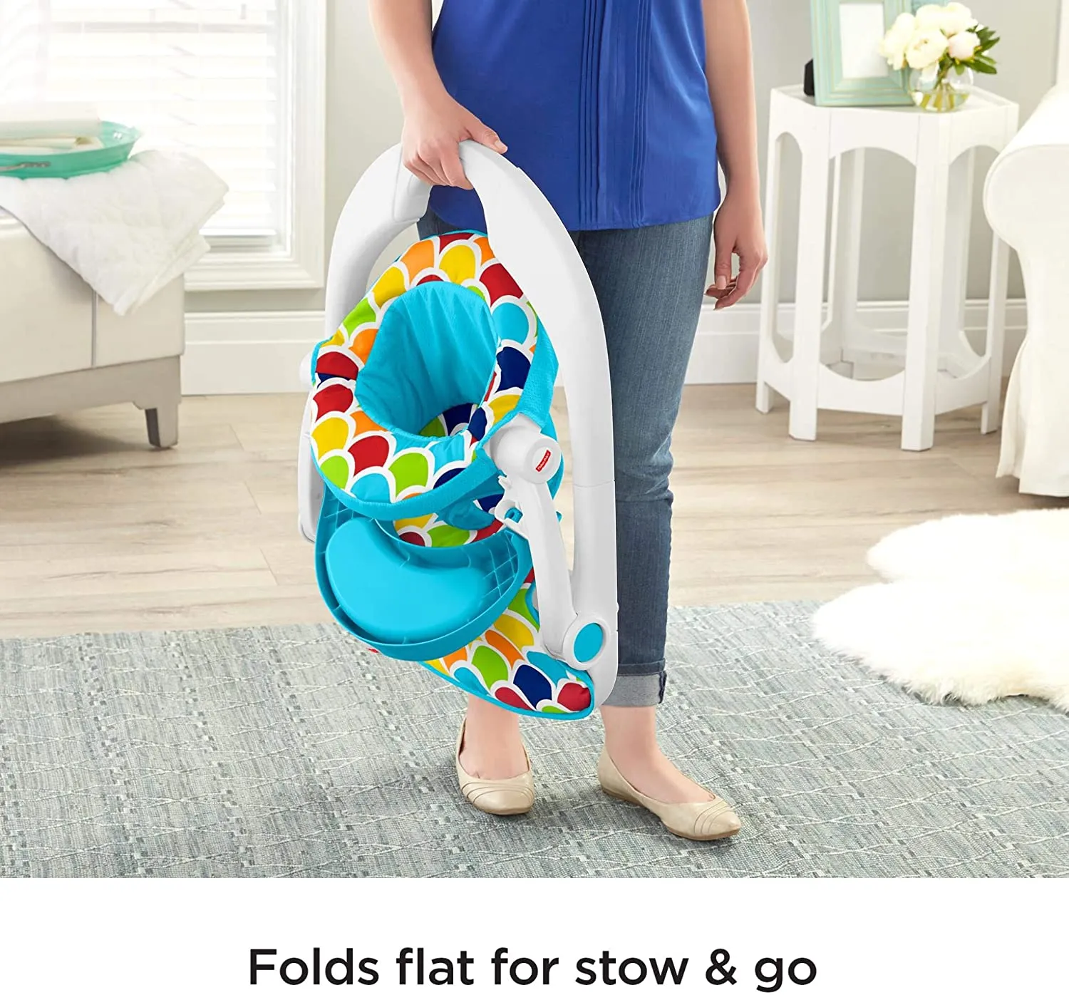 New in box! Fisher-Price Deluxe Sit-Me-Up Floor Seat with Toy Tray Happy Hills